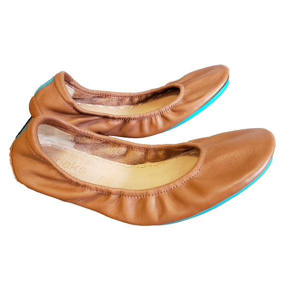 Tieks by Gavrieli Chestnut Brown Leather Slip On Ballet Flats Size 7 Classic - Picture 10 of 14